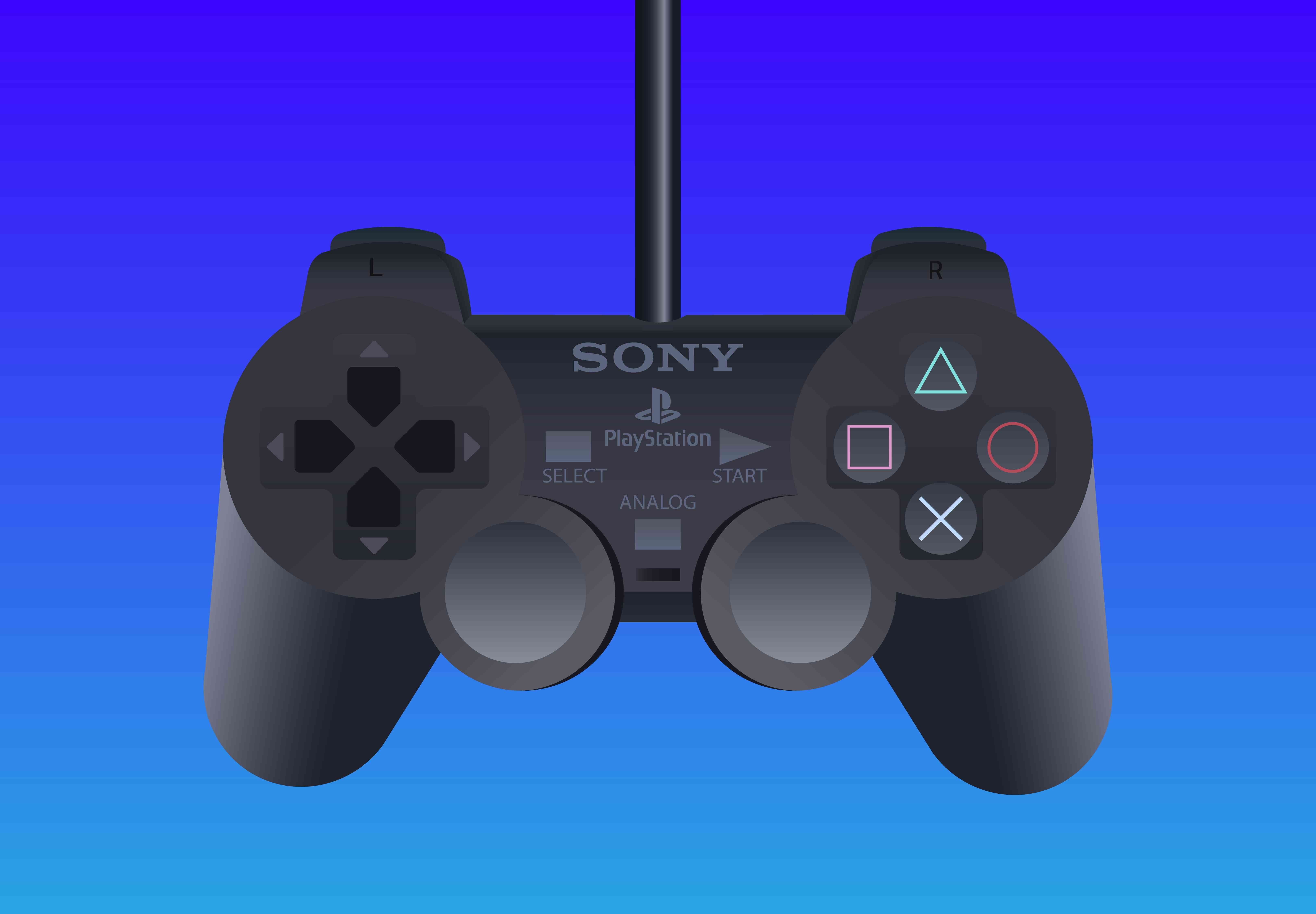 PS2 Controller Vector Illustration